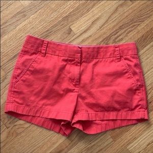 J. Crew coral chino shorts